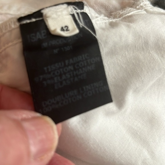 Isabel Marant Etoile Reilly Printed Slim Jeans White/Multicolored Sz 42 - Picture 11 of 12